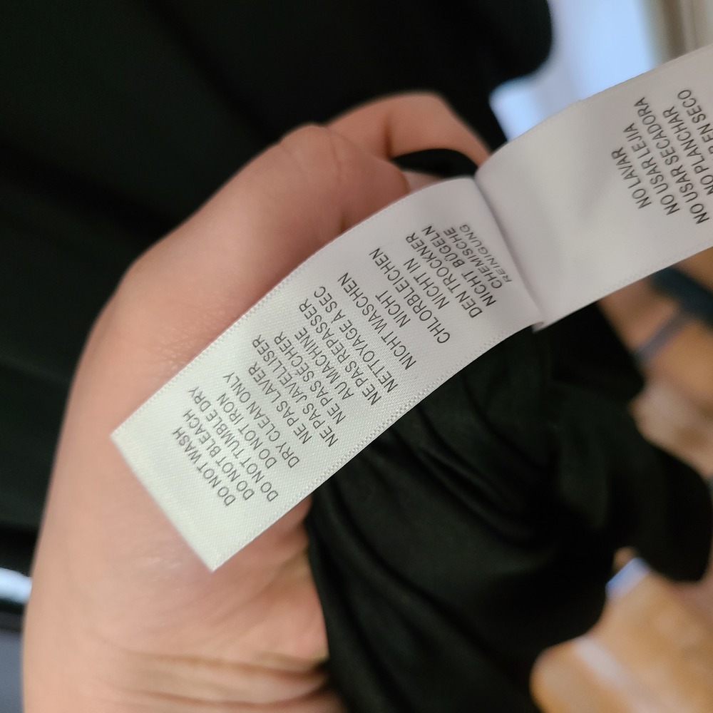 Adrianna Papell Asymmetrical Cut 3/4 Sleeves Black Evening Dress 16W NWT - Picture 11 of 12